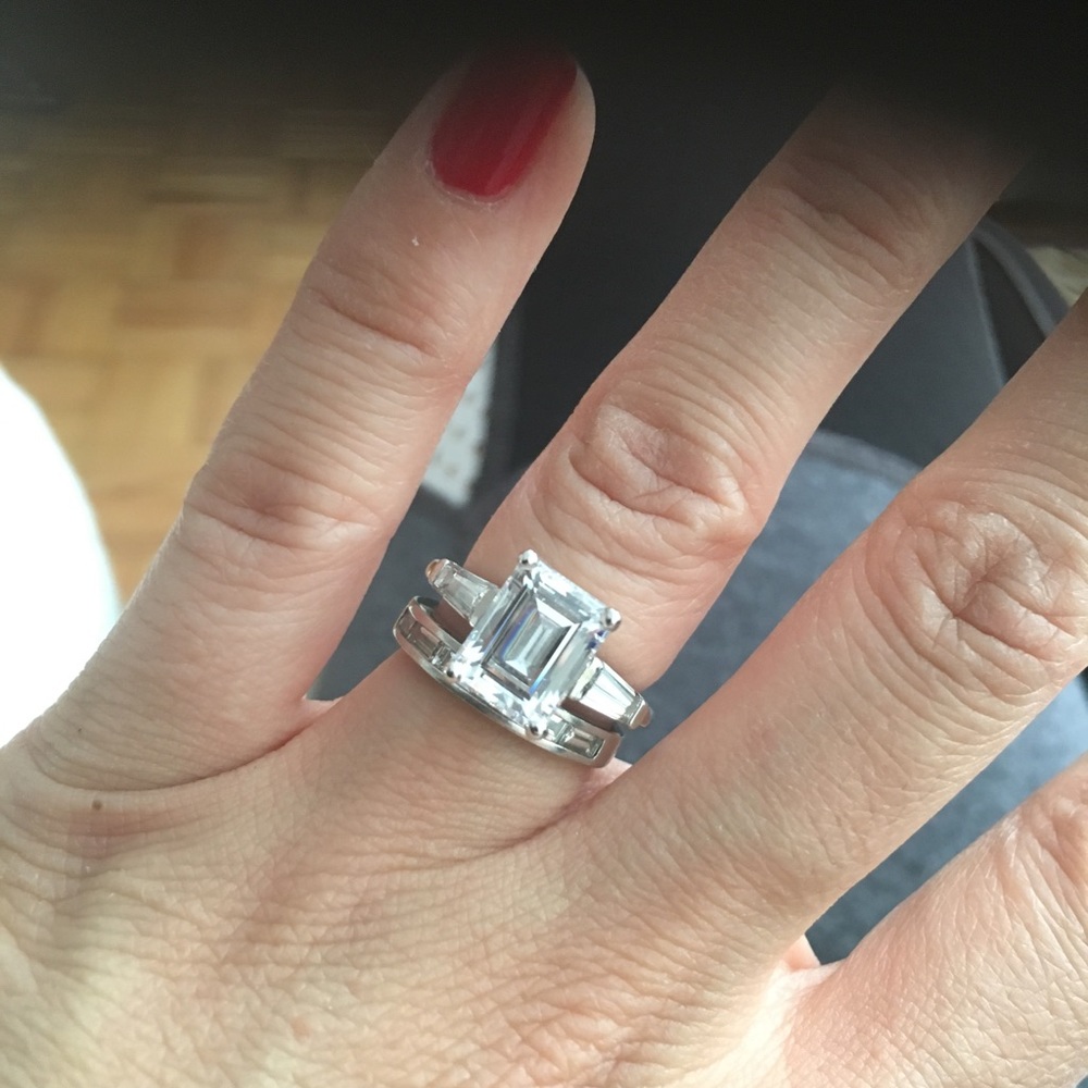 Engagement and wedding band set